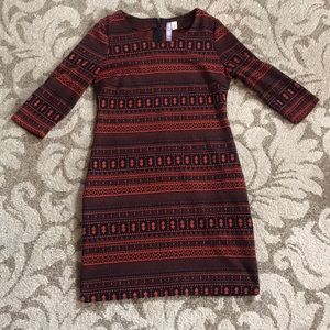 Tribal Print Dress With Pockets